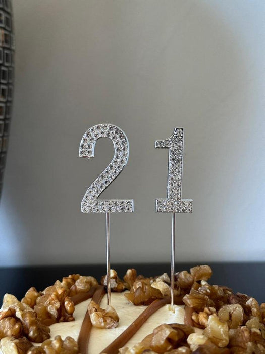 21st Birthday Cake Topper 21 Year Cake Topper Cake Decorations Diamonte