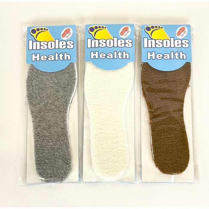 3 Pairs Warm Insoles Winter Heat Shoe Insert Comfort Winter Thermal Wool Insole