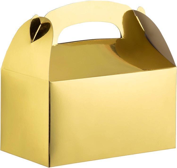 Treat Box Party Favor Desert Boxes Lolly Candy Paper Gift Boxes Bulk Gold 20cm