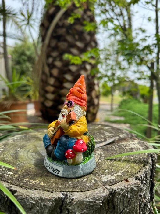 Garden Gnomes Statue Gnome Play Guitar Crazy Gnome Fairy Garden Décor