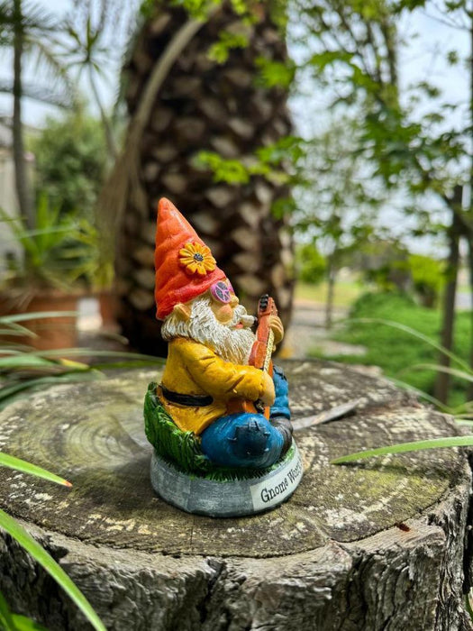 Garden Gnomes Statue Gnome Play Guitar Crazy Gnome Fairy Garden Décor