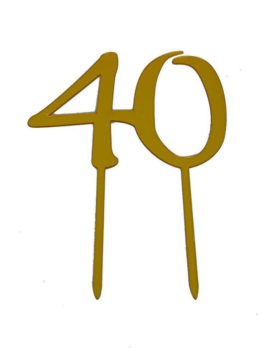 40 Cake Topper Gold 40th Birthday Cake Topper Acrylic Cake Decorations