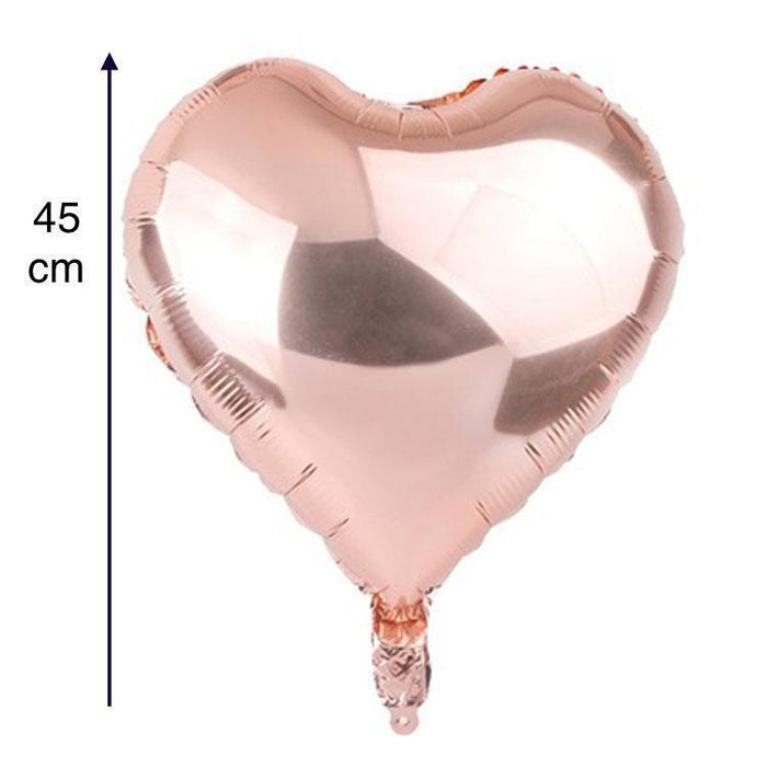 Big Foil Balloons Heart Gold Rose Gold Bridal Shower Decorations Balloon 45cm