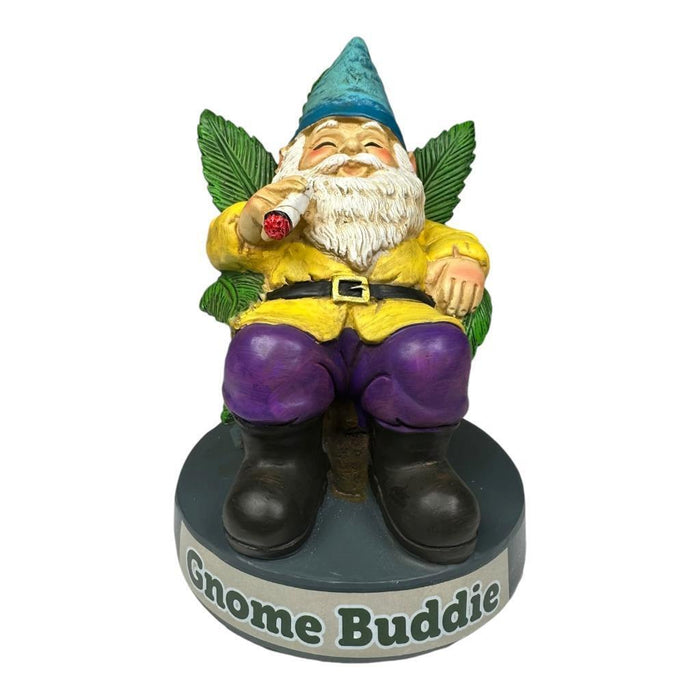 Garden Gnome Smoking Funny Bud Gnome Indoor Statue Outdoor Garden Ornament 19cm