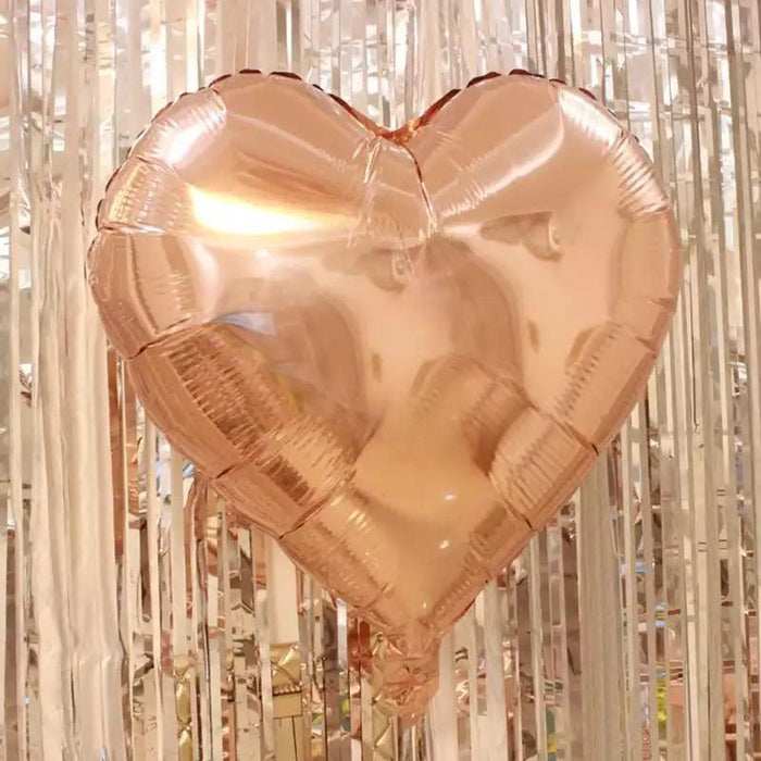 Big Foil Balloons Heart Gold Rose Gold Bridal Shower Decorations Balloon 45cm