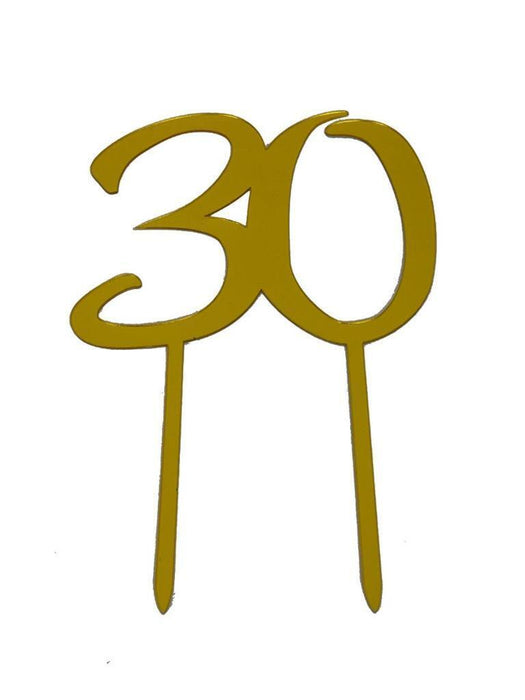 30 Cake Topper Gold 30th Birthday Cake Topper Acrylic Cake Decorations