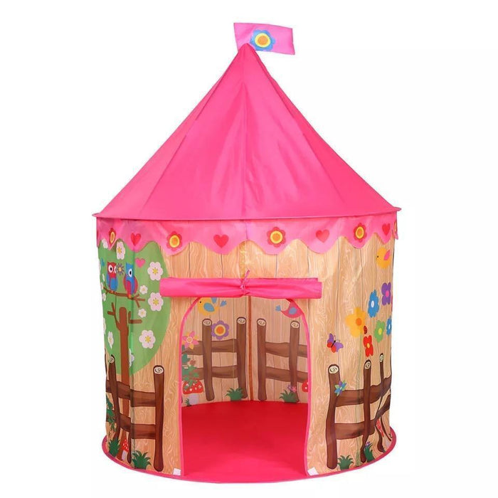 Kids Playhouse Play tent Blue Pink Pop Up Castle Princess Girl Boy Indoor