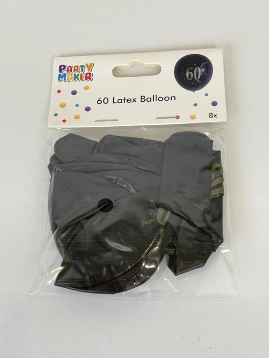 60th Black Balloon Age 60 Balloons 60th Birthday Party Decorations 12inch 30cm