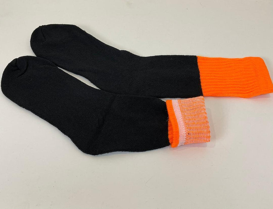 Heavy Duty Work Socks Hi Vis Warm Winter Thermal Crew Sock Men Orange Yellow