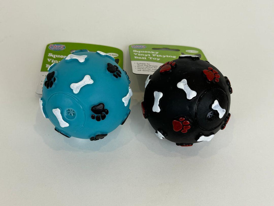 4x Novelty Squeaky Dog Toys Ball Latex Squeeze Squeaker Sound Pet Toy Balls