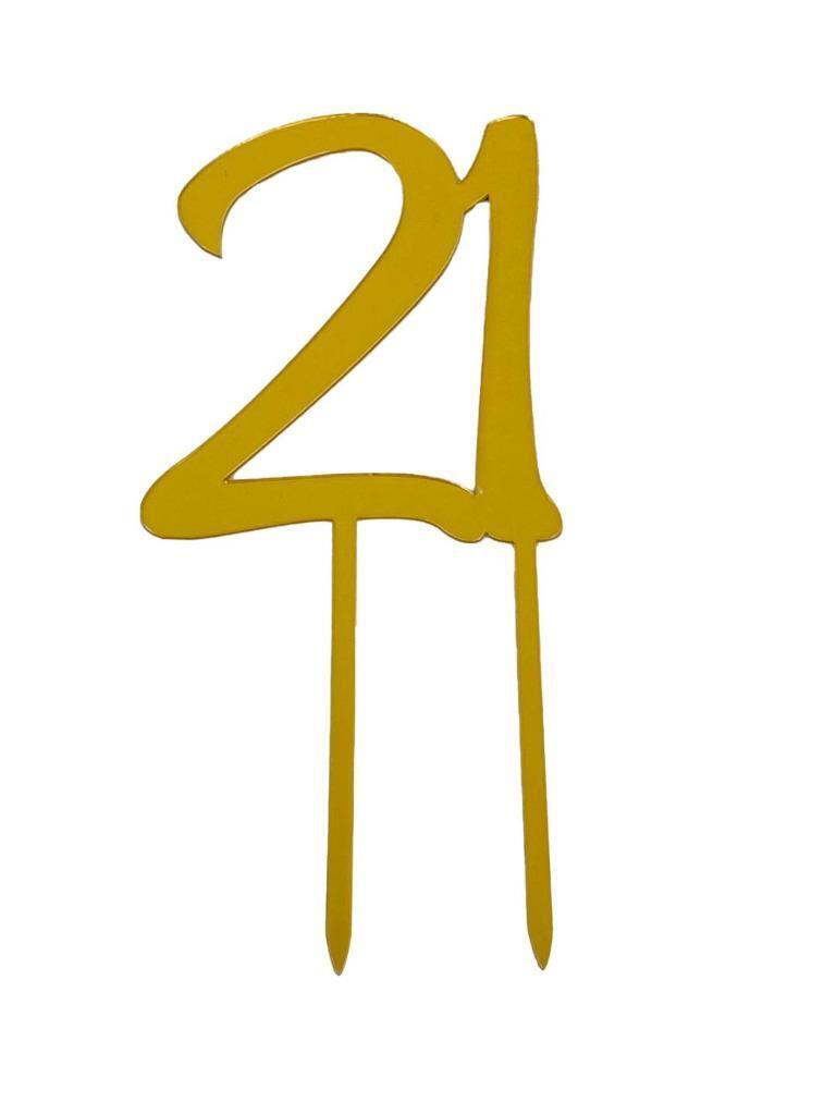 21 Cake Topper Gold 21st Birthday Cake Topper Acrylic Cake Decorations