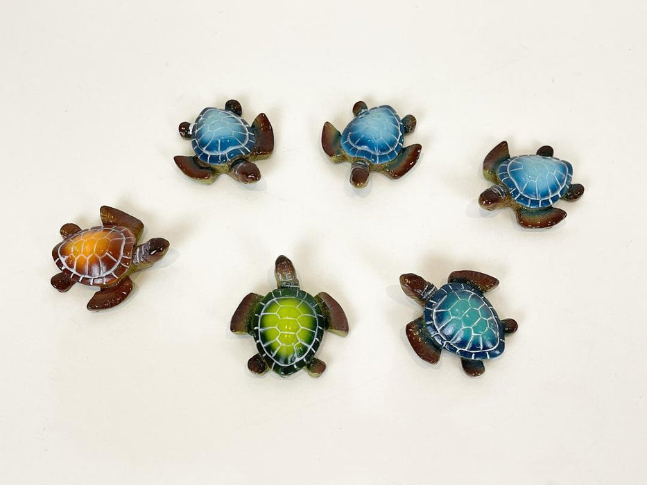 Miniature Sea Turtle Figurine Statue set of 6 Mini Turtles Indoor Outdoor Garden