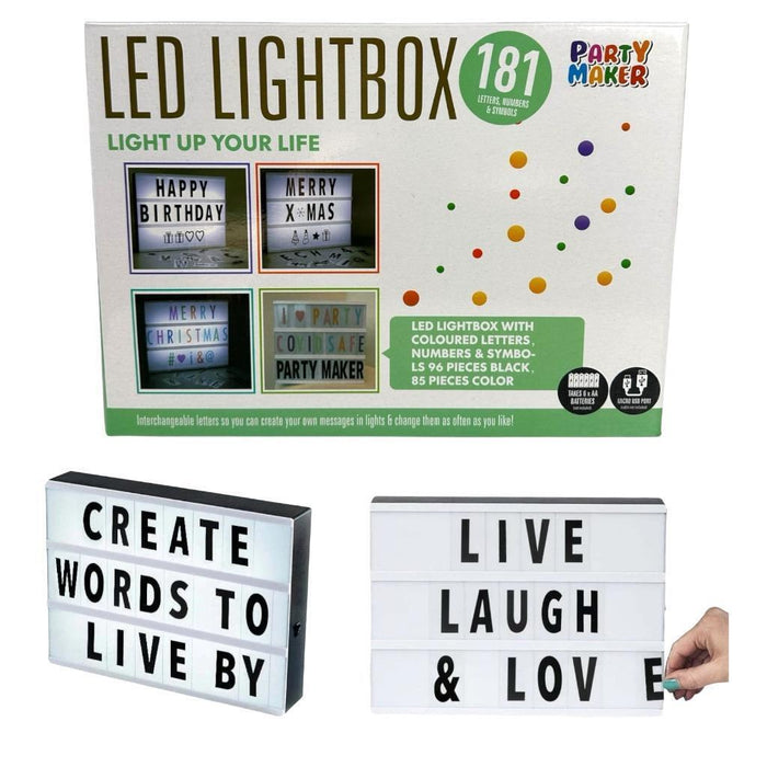 LED Light Box with Letters Home Decor Bedroom Gift Sign Advertising Party