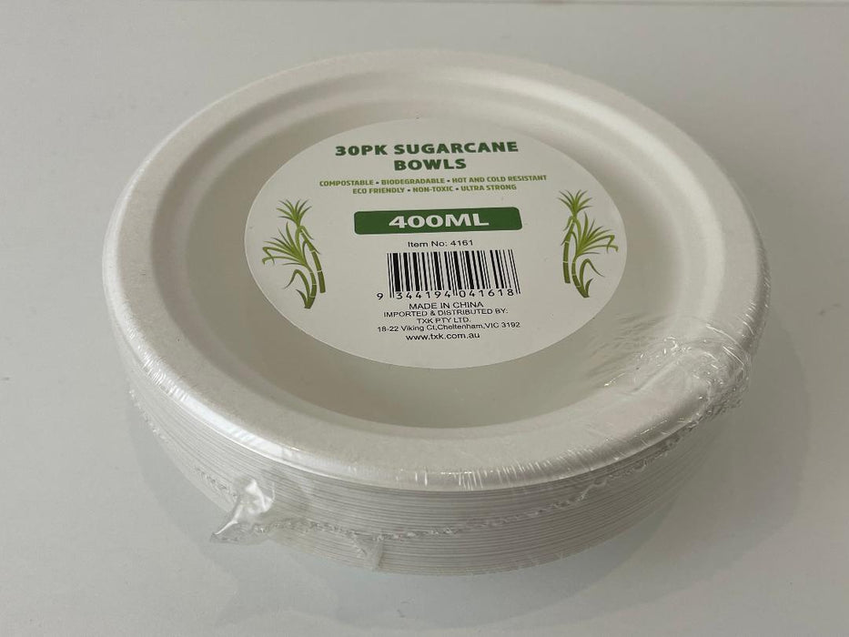 Disposable Paper Plates Sugarcane Dinner Dessert White Party Plate Strong Eco