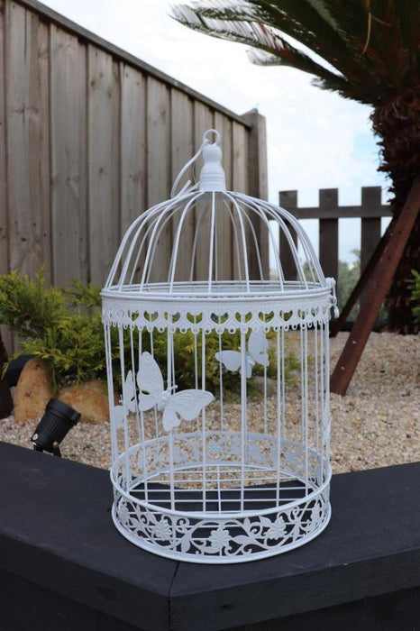 Bird Cage Wedding Metal White Birdcage Butterfly Garden Decor Ornaments