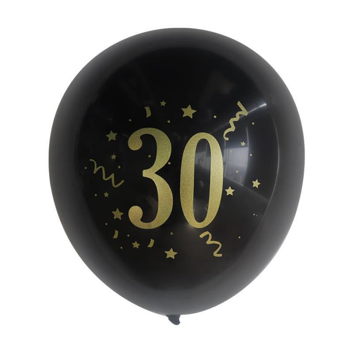 30th Black Balloon Age 30 Balloons 30th Birthday Party Decorations 12inch 30cm