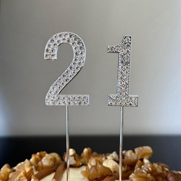 21st Birthday Cake Topper 21 Year Cake Topper Cake Decorations Diamonte