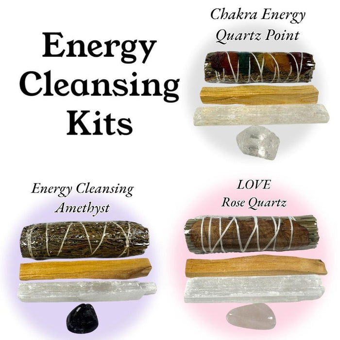 Sage & Stone Cleansing Kit: Love Energy, Chakra Healing, & Smudging Essentials!