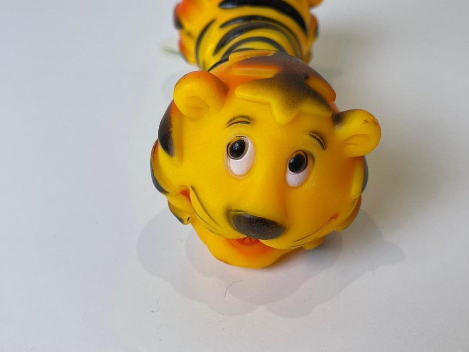 Squeaky Tiger Dog Toys Latex Squeaker Sound Honking Funny Pet Toy Pack of 2