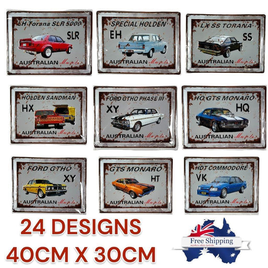 Metal Tin Car Signs Vintage Retro Wall Decor Pub Ford Holden Car Sign Aussie
