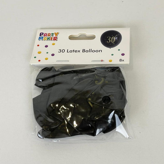 30th Black Balloon Age 30 Balloons 30th Birthday Party Decorations 12inch 30cm