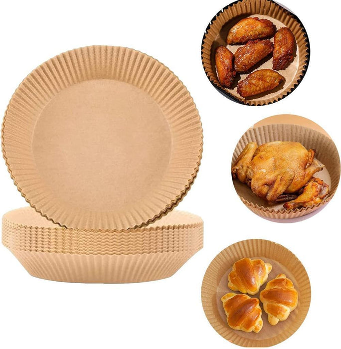 Air Fryer Liners Round Disposable Cooking Baking Paper Non-Stick Parchment Bulk