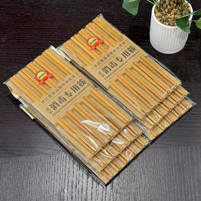 60pairs Bamboo Chopsticks Wooden Wood Asian Chinese Reusable Sushi Food Sticks