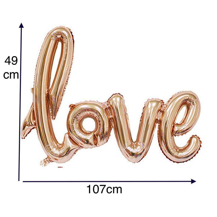 Love Foil Balloons Rose Gold Bridal Shower Decorations Balloon Wedding Valentine