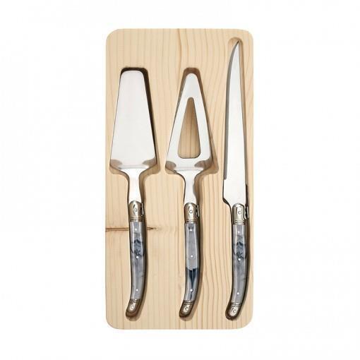 Laguiole Cake Lifter Slicer Server Knife Set French Stainless Steel 3pcs Wedding