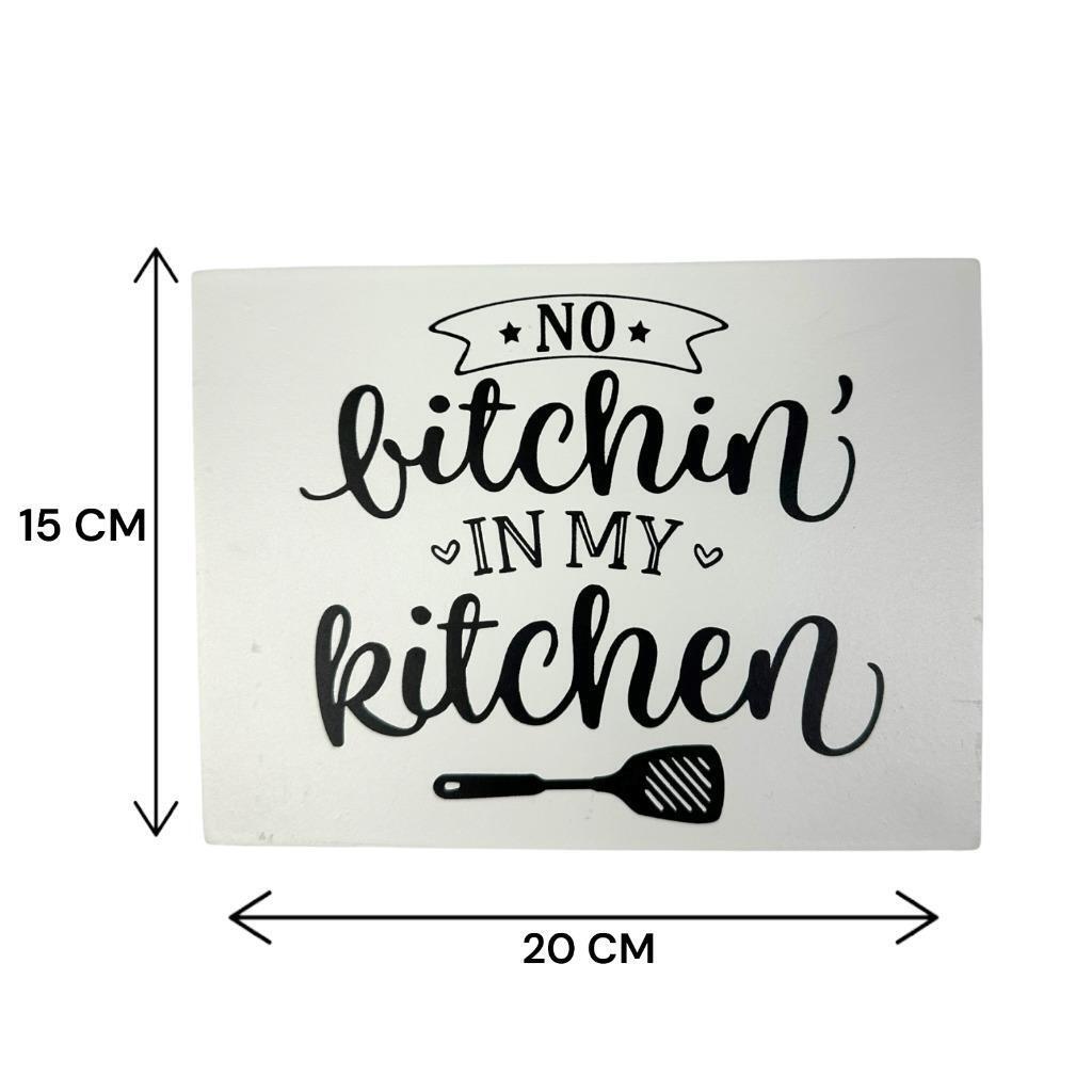 In My Kitchen Sign Plaque Wood Kitchen Centerpiece Farmhouse 20cm
