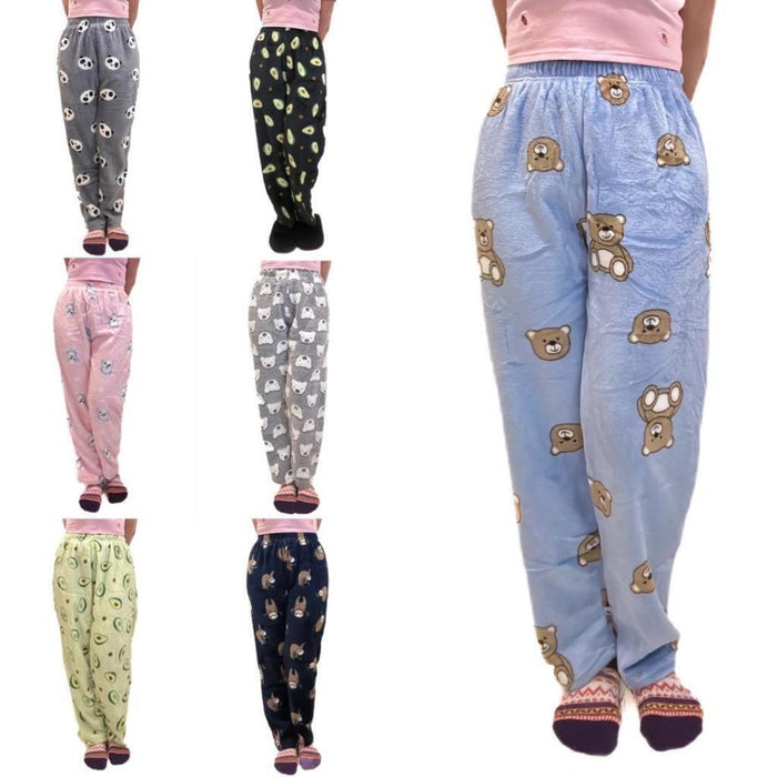 Women Pyjama Pants Pyjamas Soft Plush Fleece Warm Winter Sleepwear Pajamas PJ