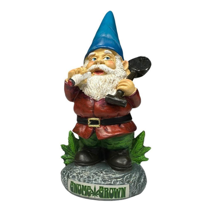 Garden Gnome With Shovel Funny Bud Gnome Smoking Garden Ornament 13cm