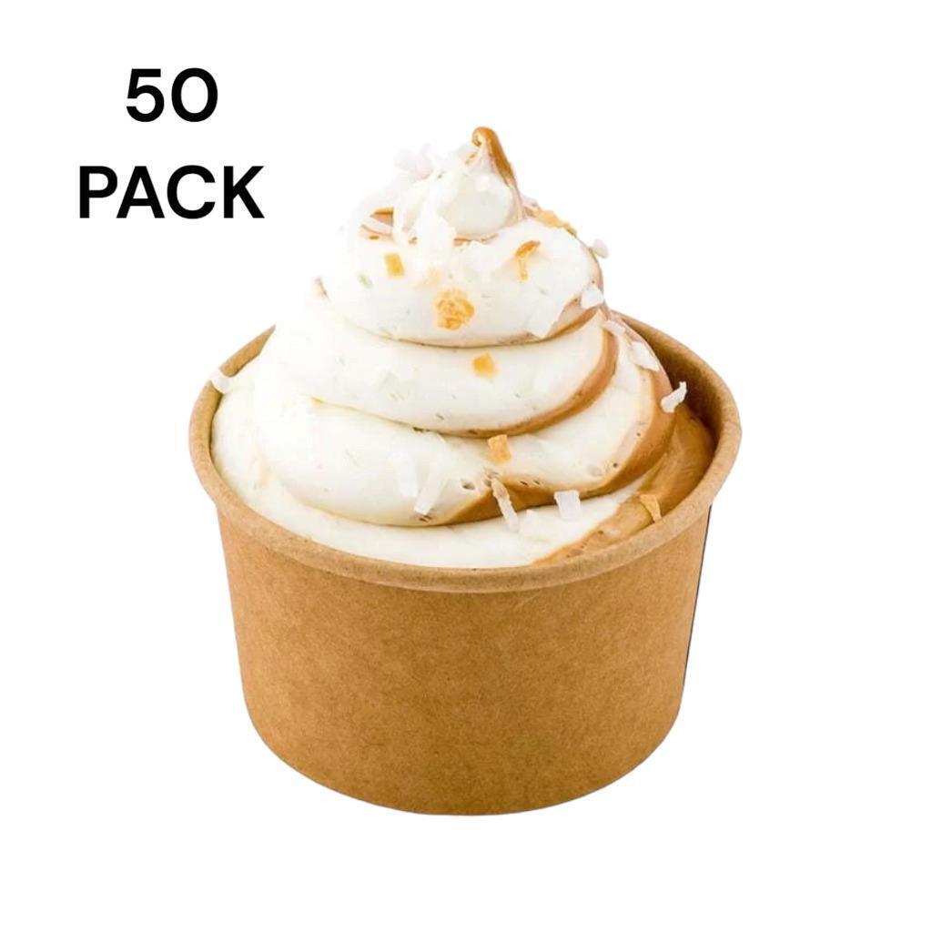 24/50/100 x 16oz Ice Cream Gelato Tub Dessert Cup Fruit Jelly Bowl Party Acai