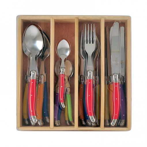 Chateau Laguiole French Design Cutlery Set 24pcs Stainless Steel Dinner Bulk