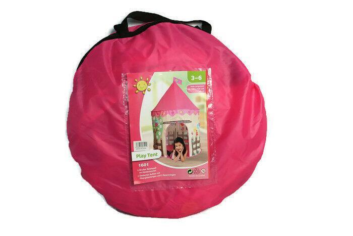 Kids Playhouse Play tent Blue Pink Pop Up Castle Princess Girl Boy Indoor