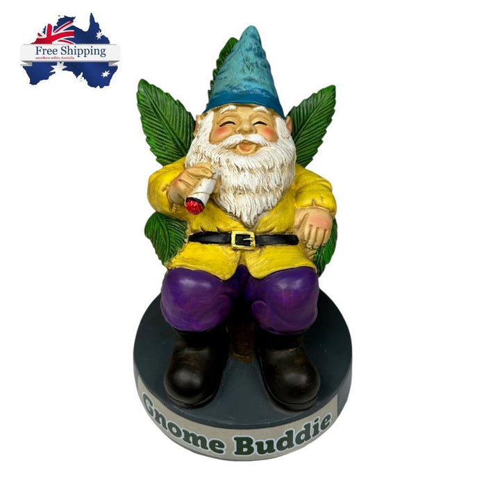 Garden Gnome Smoking Funny Bud Gnome Indoor Statue Outdoor Garden Ornament 19cm