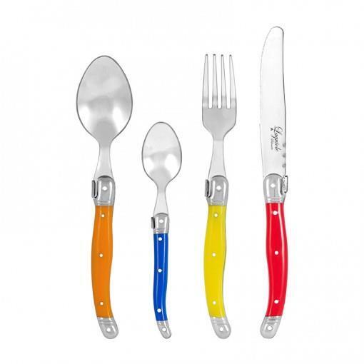 Chateau Laguiole French Design Cutlery Set 24pcs Stainless Steel Multicolour