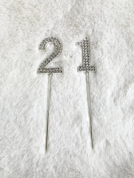 21st Birthday Cake Topper 21 Year Cake Topper Cake Decorations Diamonte