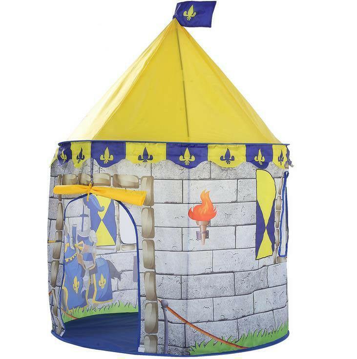 Kids Playhouse Play tent Blue Pink Pop Up Castle Princess Girl Boy Indoor