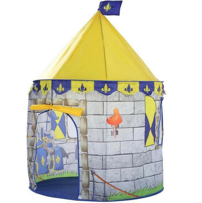 Kids Playhouse Play tent Blue Pink Pop Up Castle Princess Girl Boy Indoor