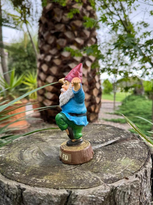 Garden Gnomes Statue Kung Fu Gnome Crazy Funny Gnome Garden Décor Ornament 14cm