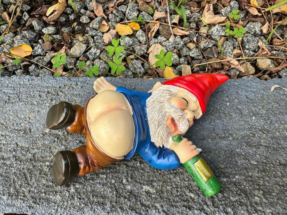 Garden Gnome Bare Buttocks Drunk Gnomes Showing Bum Naughty Garden Ornamen 14cmt