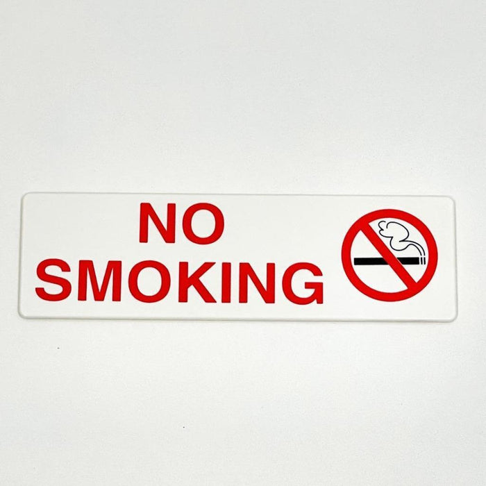 No Smoking Sign with Self Adhesive White No Smoking Plaque Sticker Shop Office