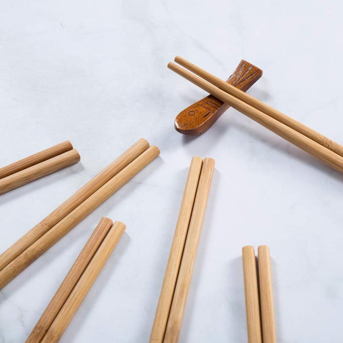 60pairs Bamboo Chopsticks Wooden Wood Asian Chinese Reusable Sushi Food Sticks