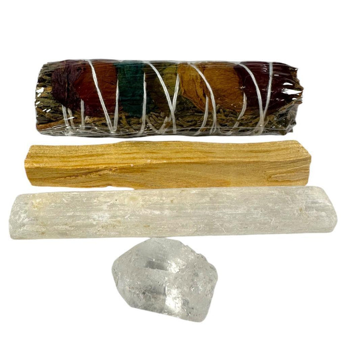 Sage & Stone Cleansing Kit: Love Energy, Chakra Healing, & Smudging Essentials!