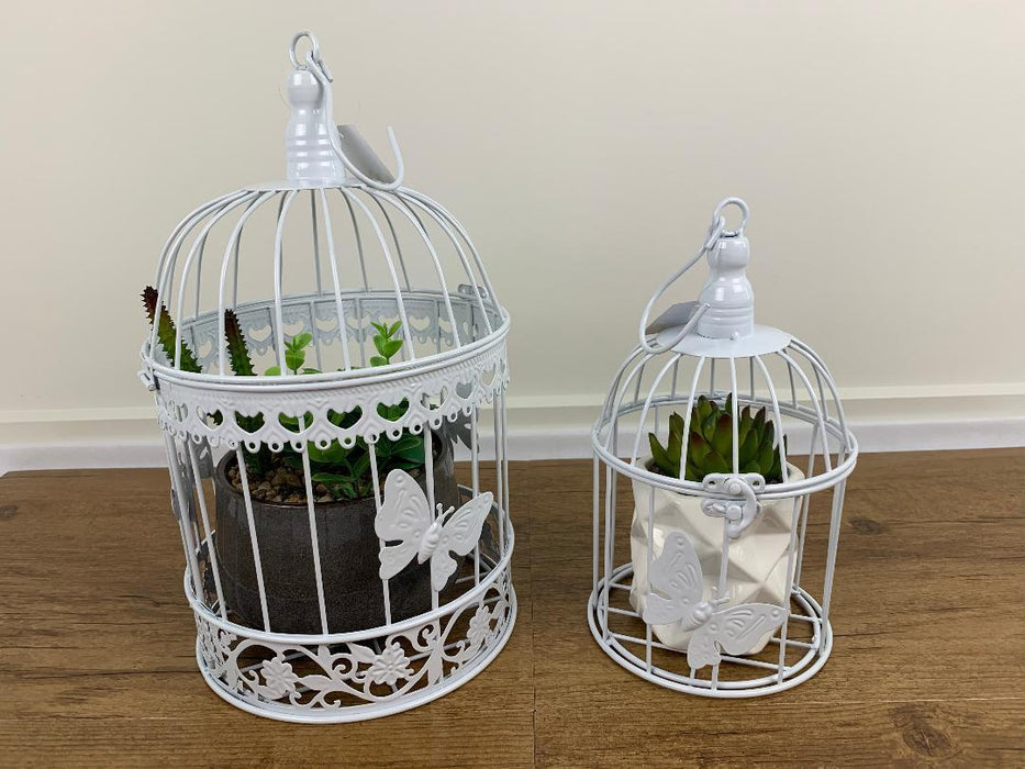 Bird Cage Wedding Metal White Birdcage Butterfly Garden Decor Ornaments