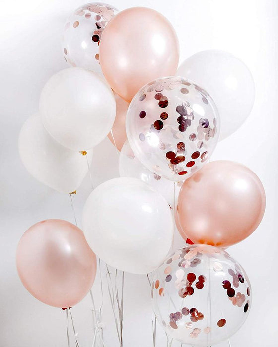 Rose Gold Cream Balloon Confetti Balloons Party Decorations Wedding Birthday