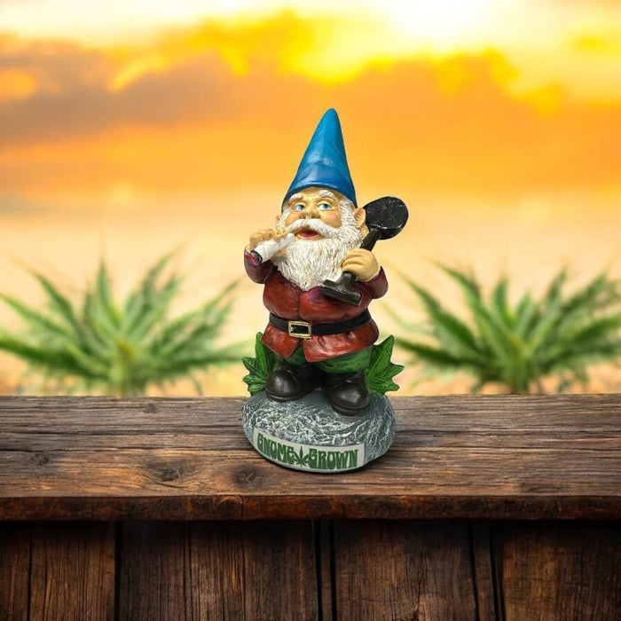 Garden Gnome With Shovel Funny Bud Gnome Smoking Garden Ornament 13cm