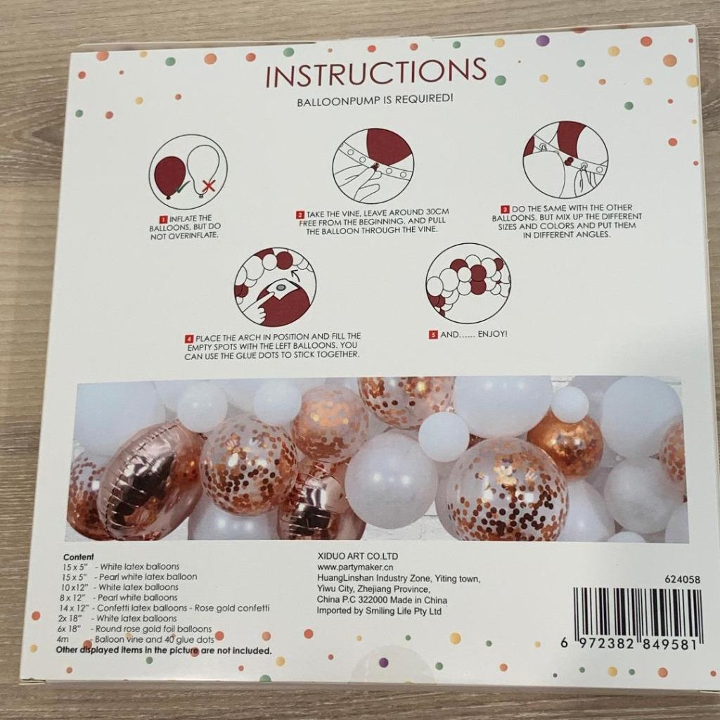 DIY Rose Gold Balloon Arch Garland kit Confetti Balloons Party Decorations 71pc