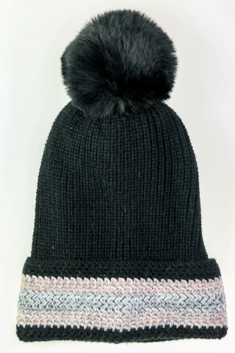 Women Beanie with Pom Pom Knit Hats Fashionable Warm Winter Hats for Ladies